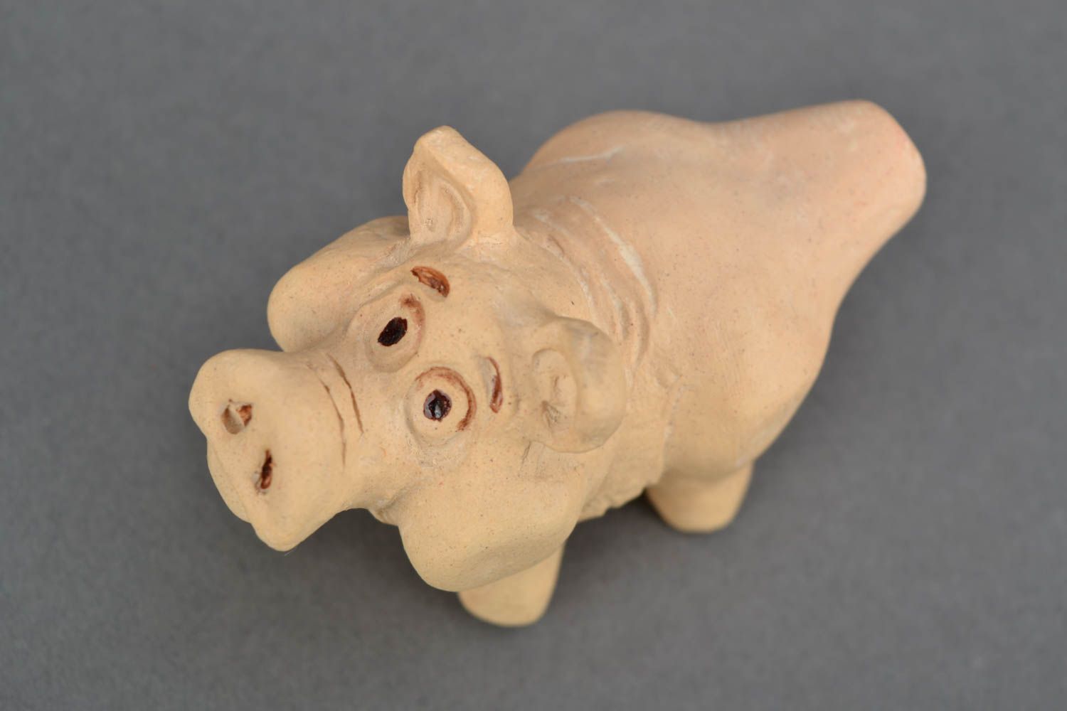 Глиняная свистулька Свинка фото 4