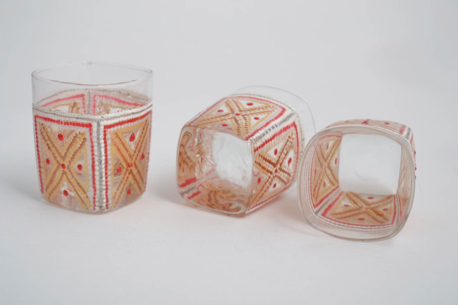 Vasos de chupito de cristal artesanales vajilla moderna regalo original  foto 5