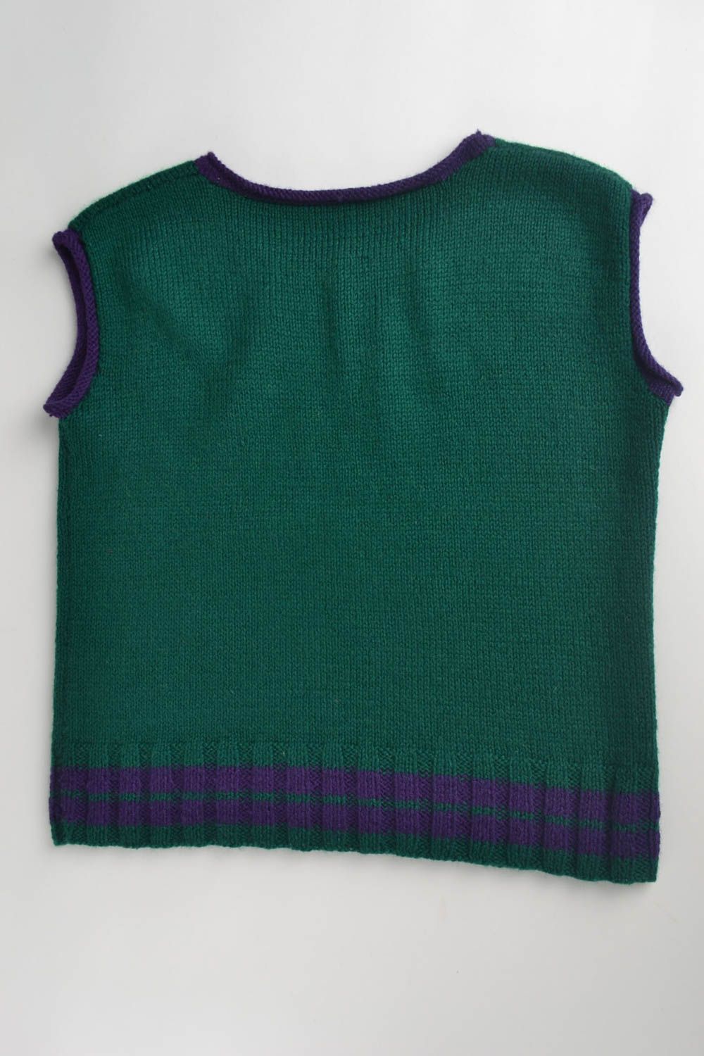 Chaleco tejido a crochet artesanal verde ropa para mujer regalo original foto 3