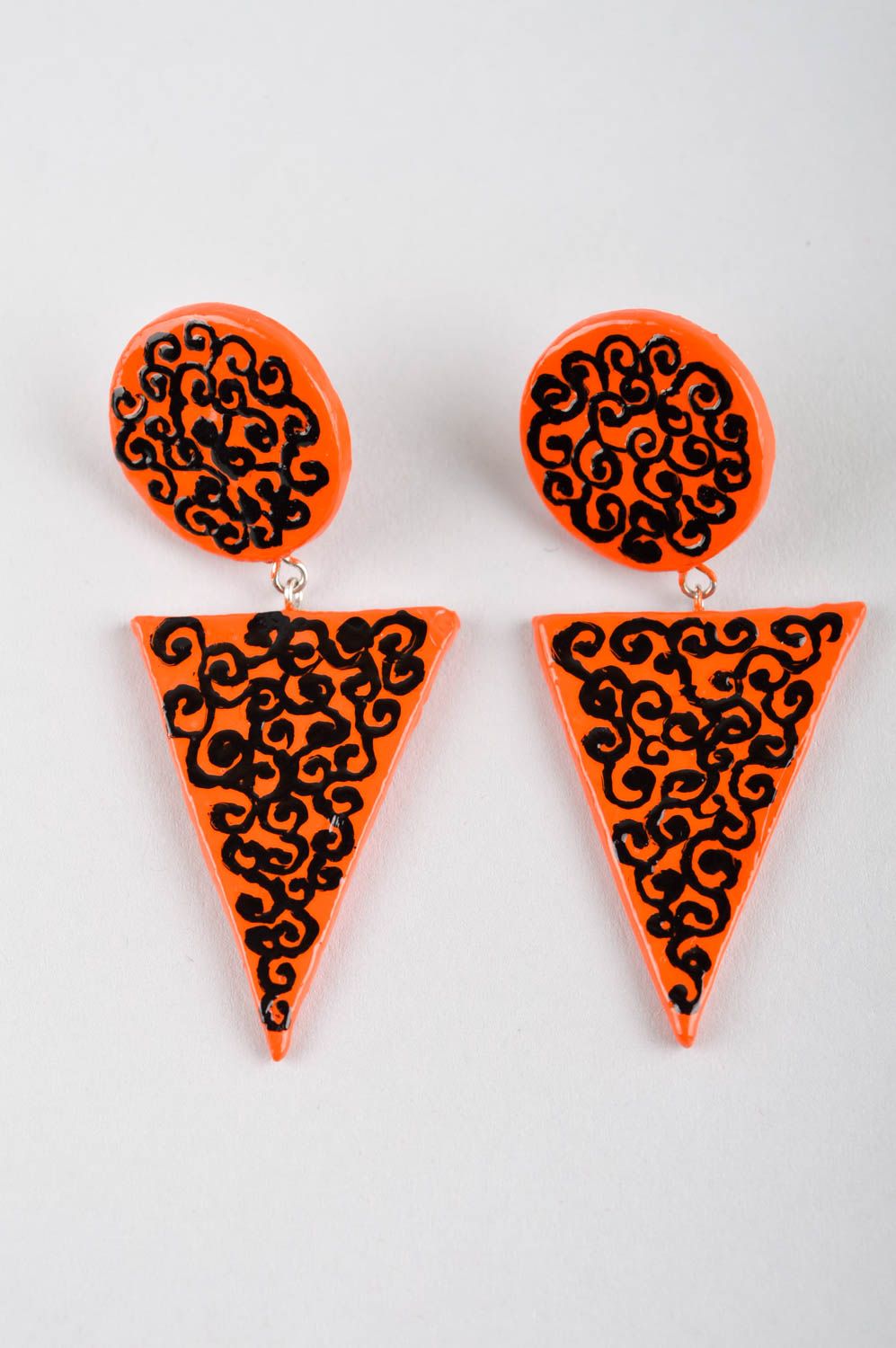 Unusual handmade stud earrings plastic earrings design polymer clay ideas photo 3