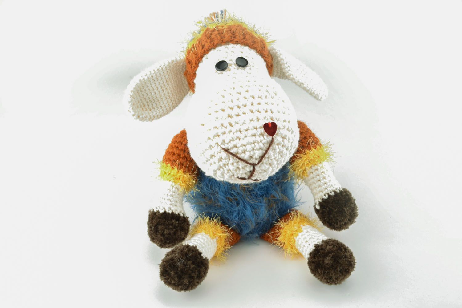 Вязаная игрушка Зимняя овечка фото 3