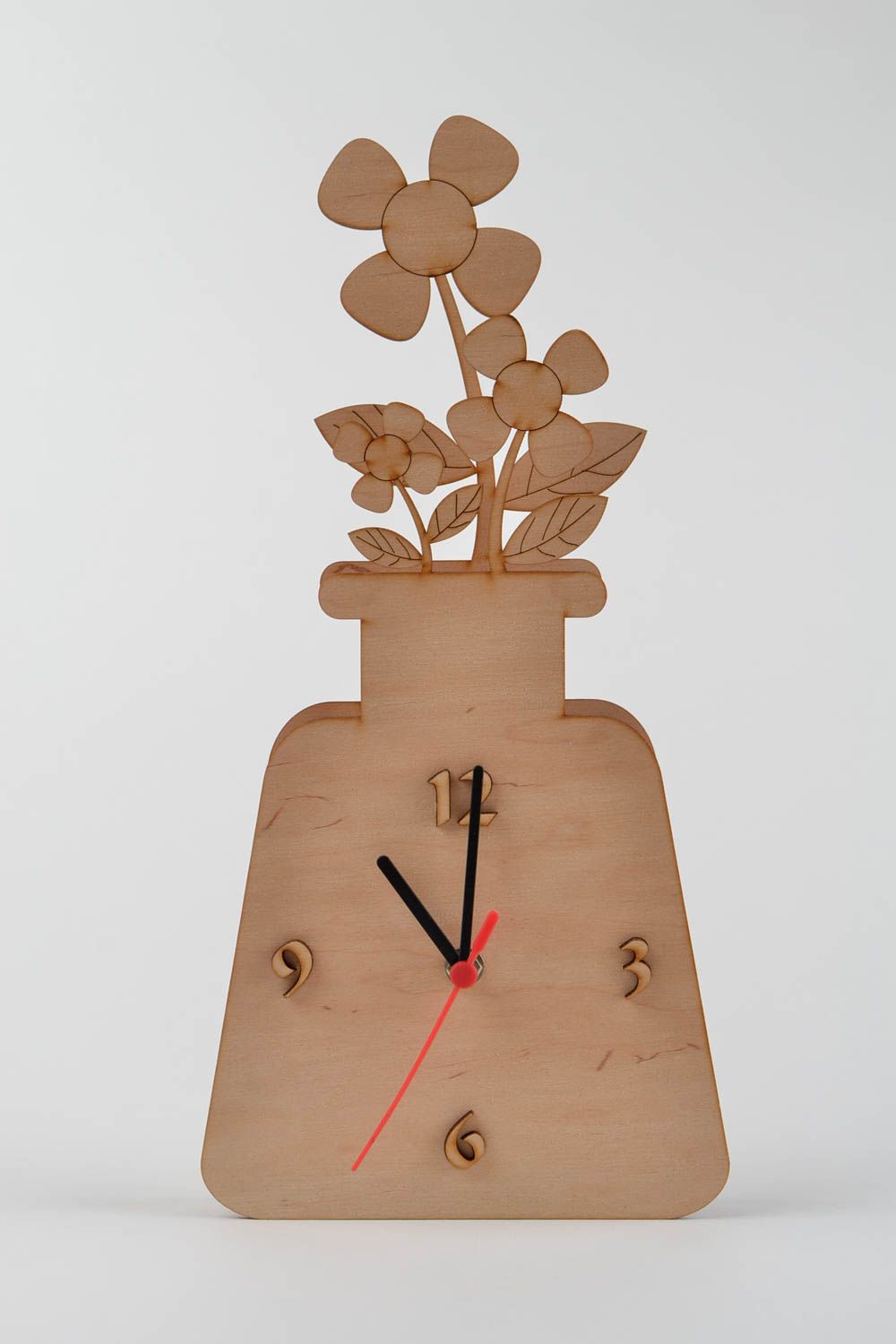 Handmade unusual clock wooden blank for creativity designer cute clock photo 3