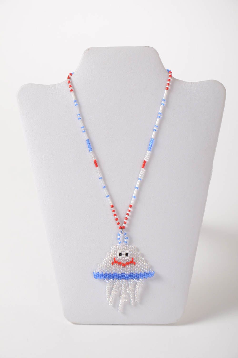 Handmade beaded pendant for kids beautiful neck pendant childrens jewelry photo 2
