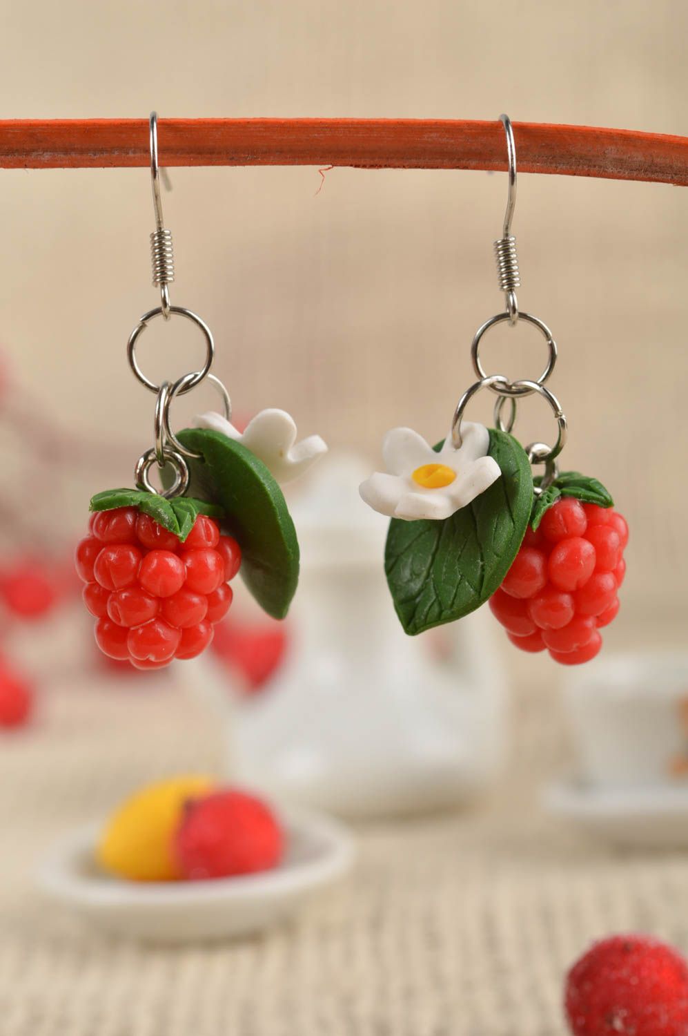 Handmade designer earrings designer plastic earrings stylish jewelry gift photo 1