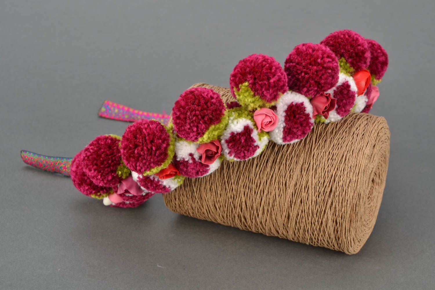 Handmade Haarreif mit Blumen foto 2