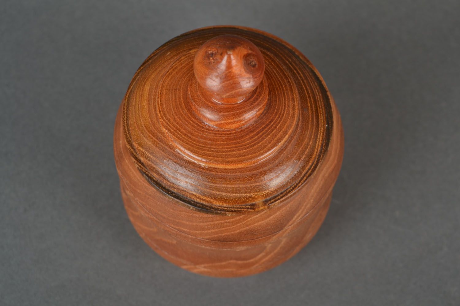 Wooden carved candy bowl photo 3