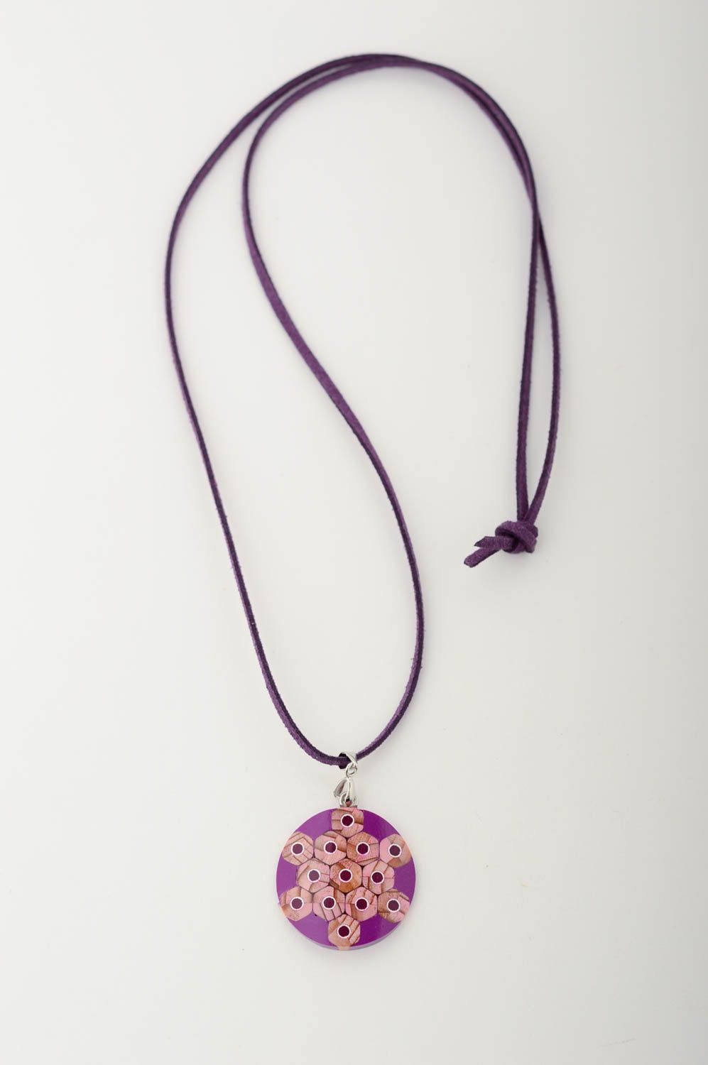 Handmade pendant designer accessory gift ideas unusual jewelry wooden pendant photo 3