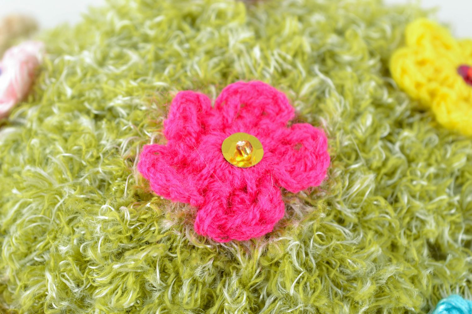 Crochet toy Turtle with Flowers photo 4