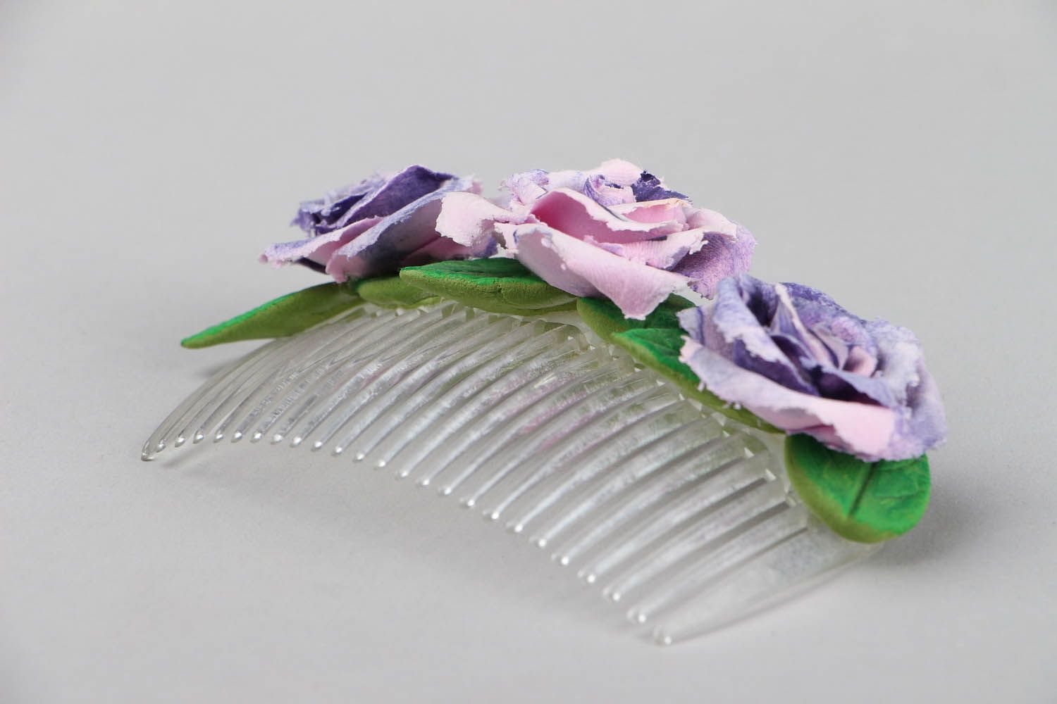 Comb-barrette with roses photo 2