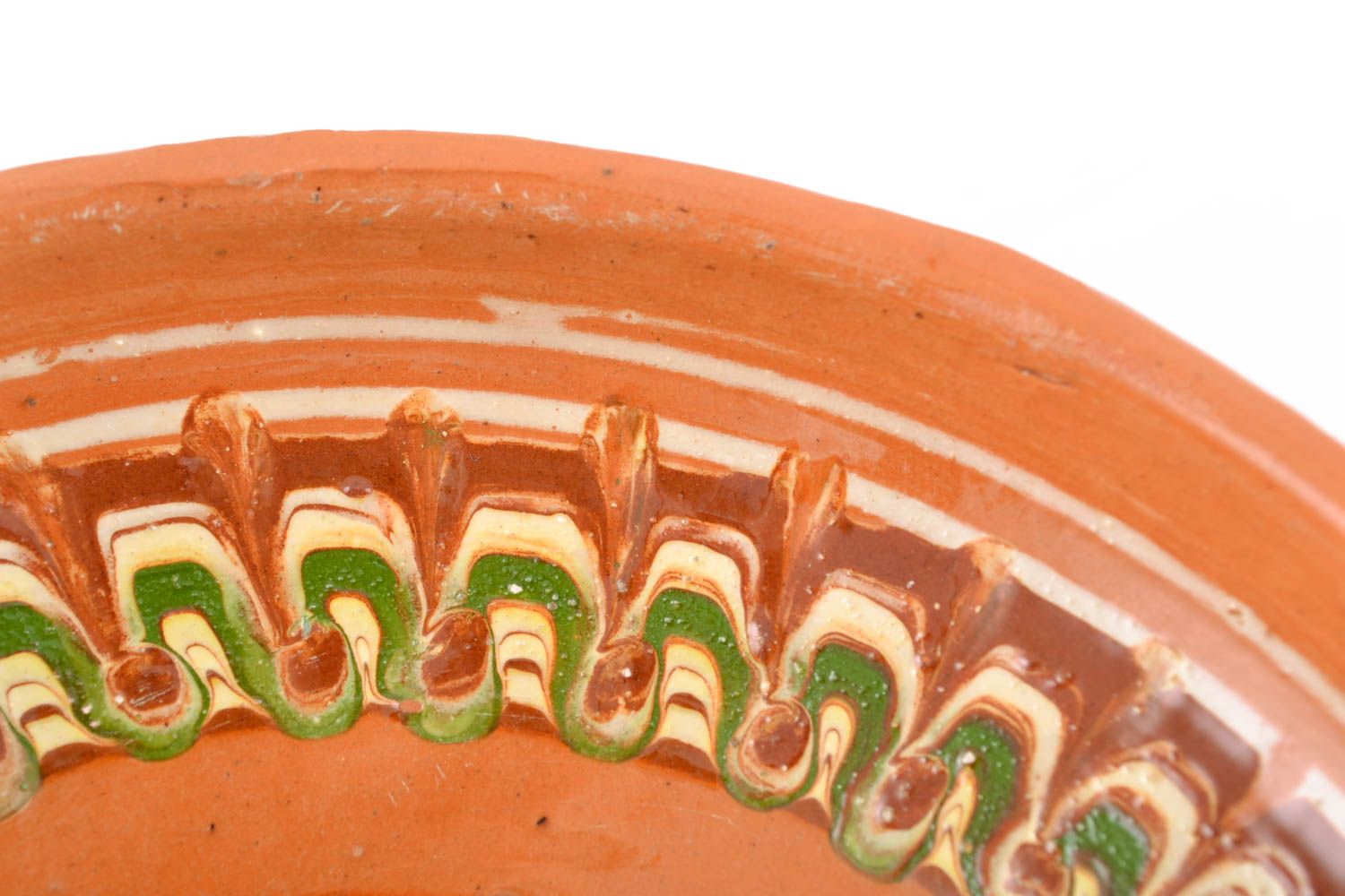 Ceramic bowl painted with glaze photo 3