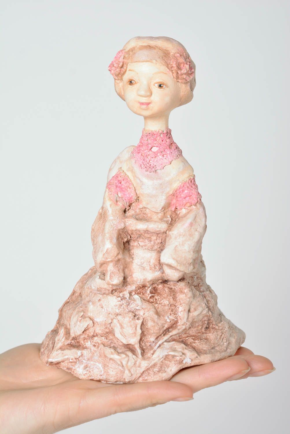 Künstler Puppe handgemacht Deko Figur in Rosa Deko fürs Haus originell schön foto 4