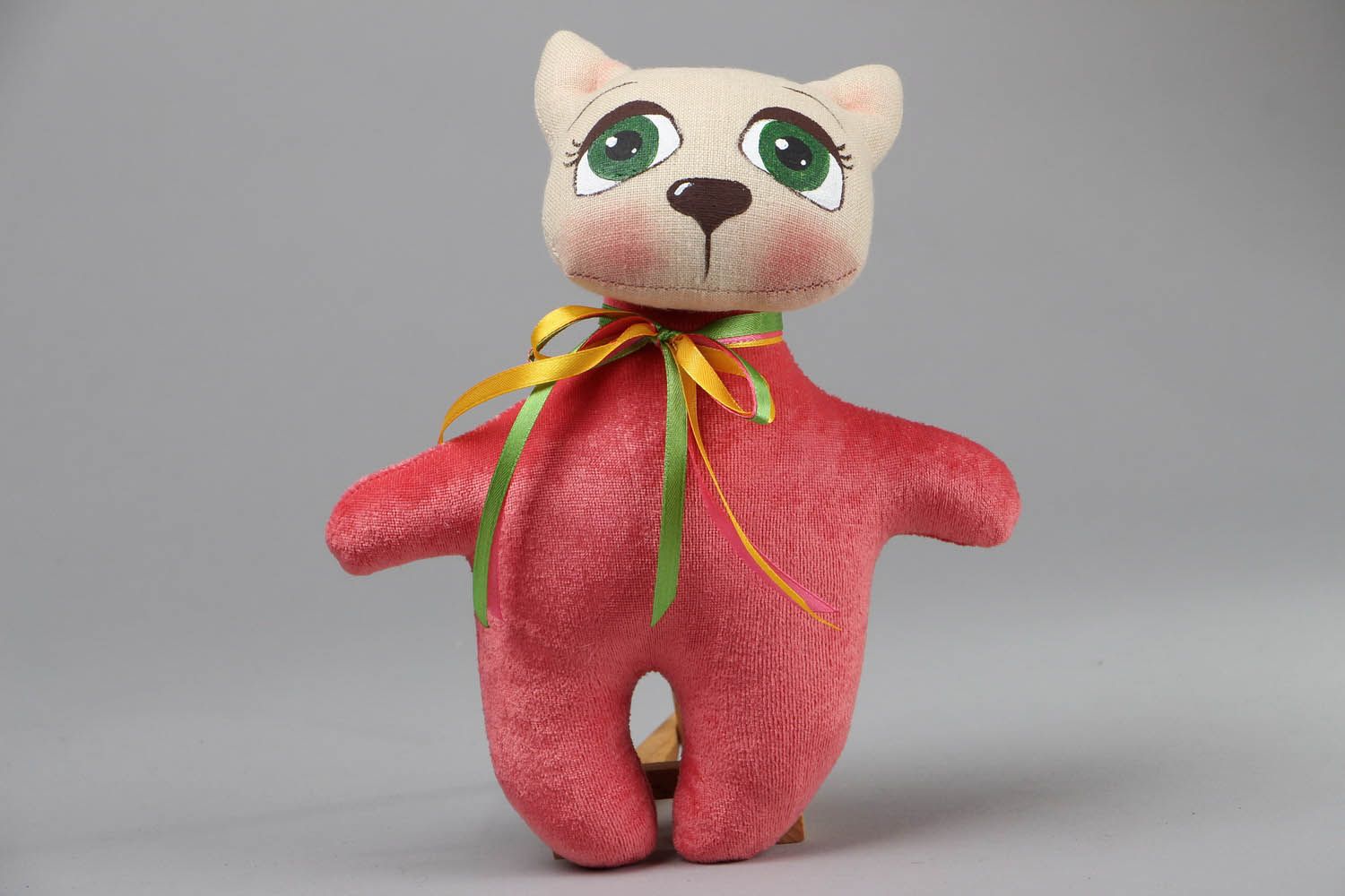 Soft toy Cat in Red photo 1