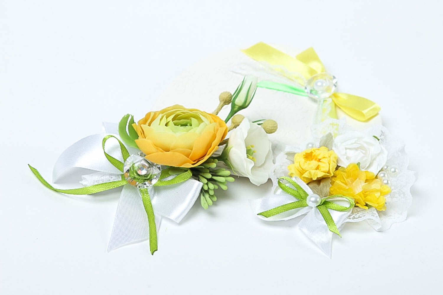 Свадебные аксессуары изделия ручной работы атрибуты для свадьбы весенние 3 шт фото 3