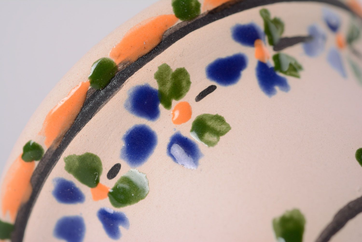 Clochette décorative originale faite main en argile peinte souvenir motif photo 3