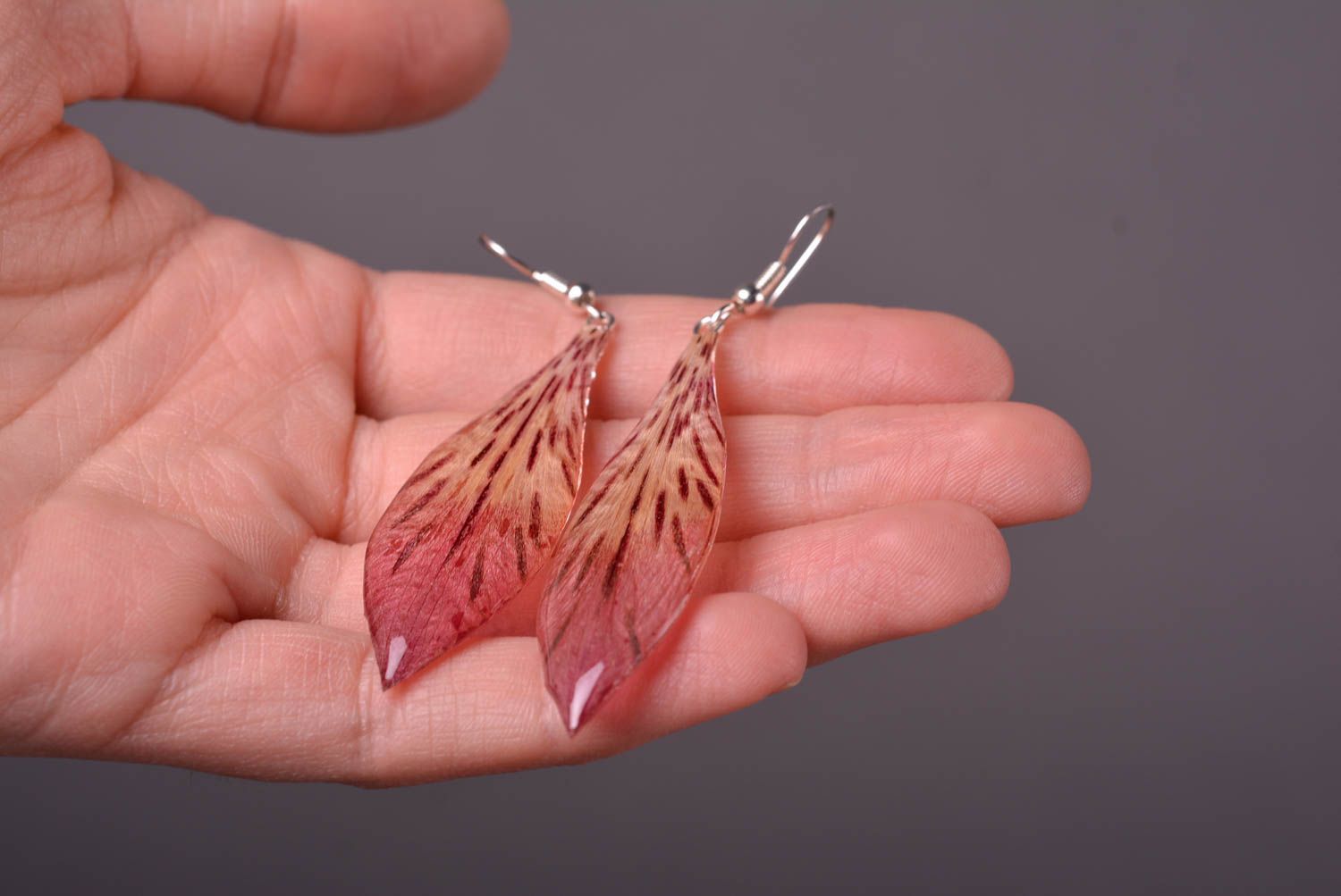 Handmade botanic earrings stylish accessories flower earrings designer jewelry photo 2