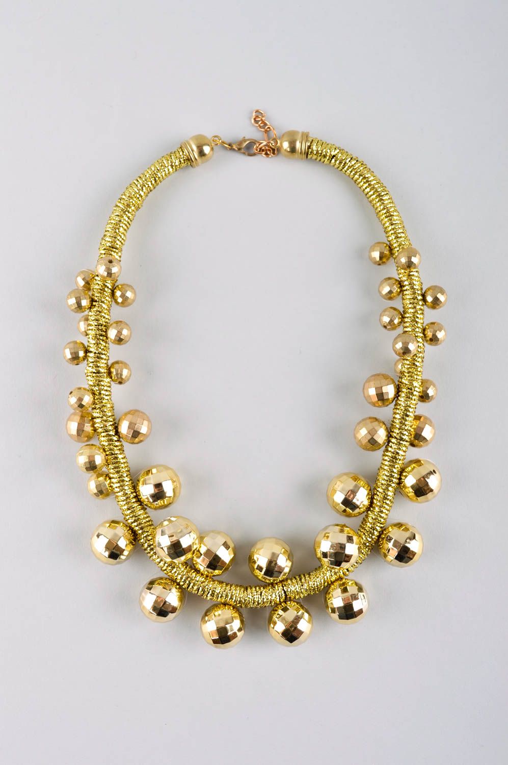 Handmade stylish elegant necklace elegant beaded necklace textile jewelry photo 2