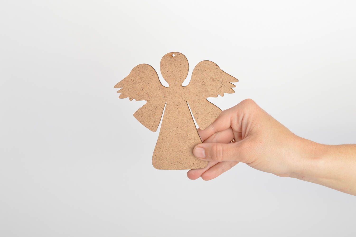 Sujet à décorer en bois brut fait main figurine ange plate pour serviettage photo 5