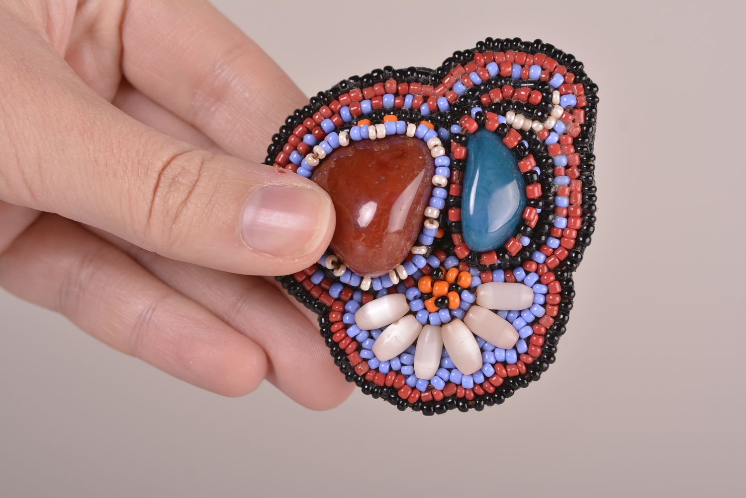 Handmade designer brooch fashionable beautiful jewelry unusual accessory photo 2