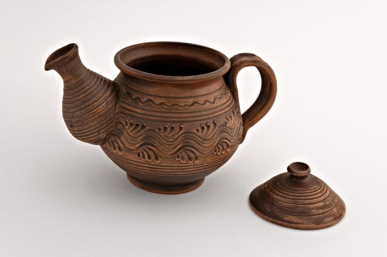 Teiera per tè decorativa fatta a mano Teiera in ceramica Teiera di argilla 
 foto 3
