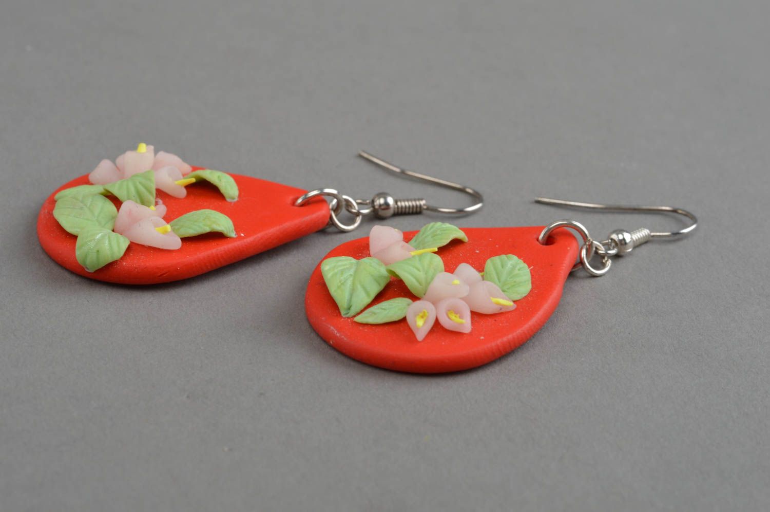 Beautiful homemade plastic earrings designer jewelry polymer clay ideas photo 3
