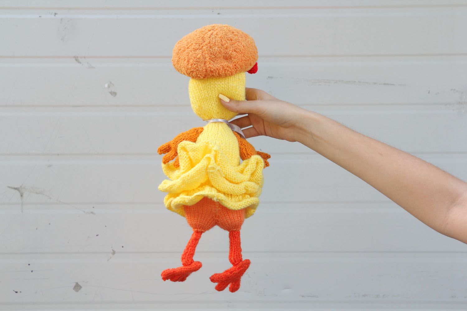 Soft knitted toy Chicken photo 2