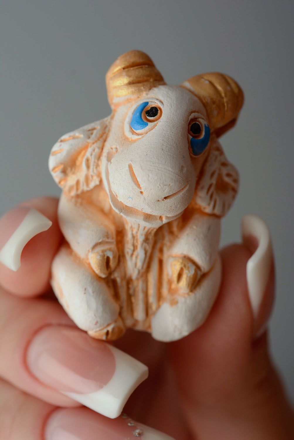 Homemade ceramic figurine Goat photo 5