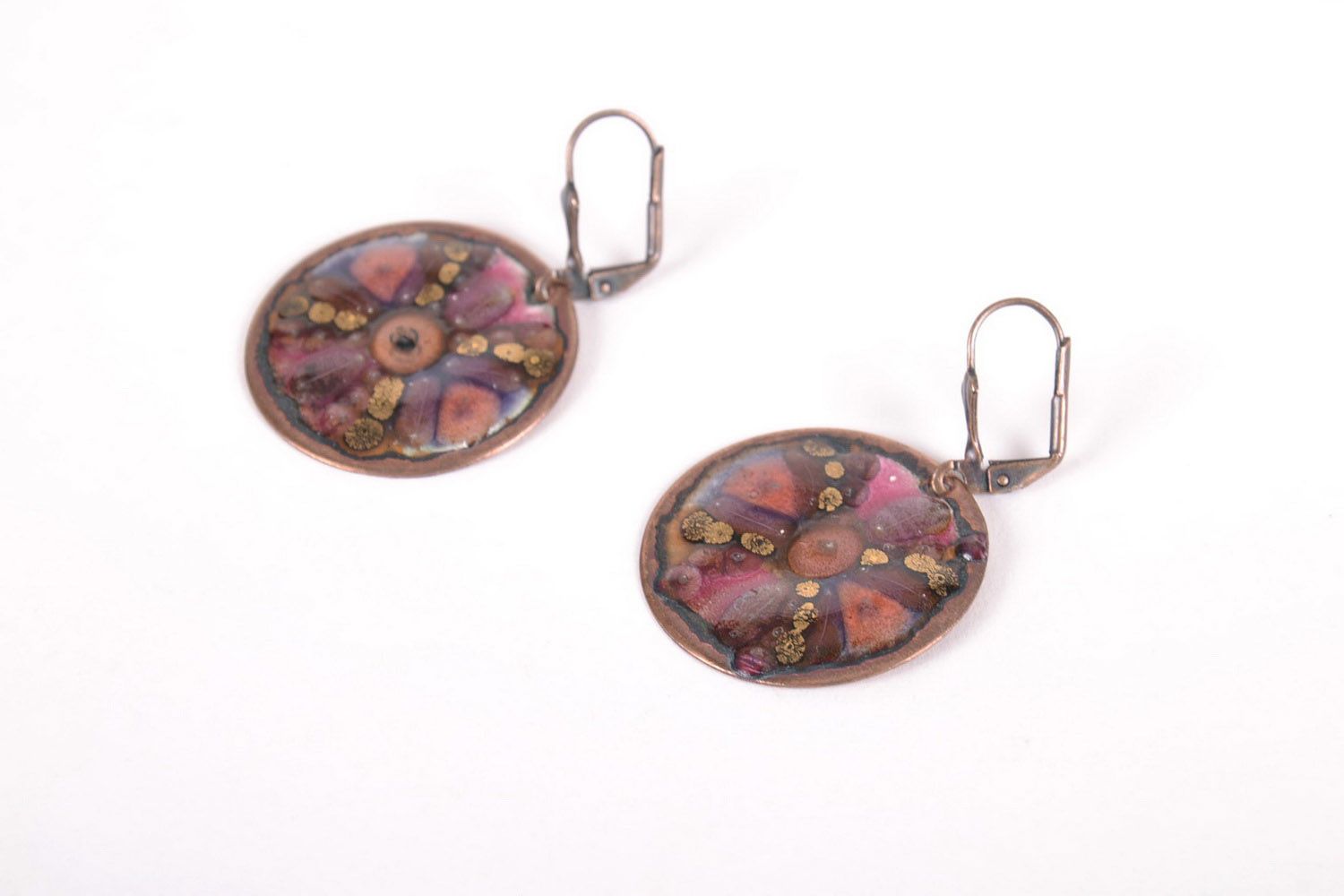 Copper earrings photo 1