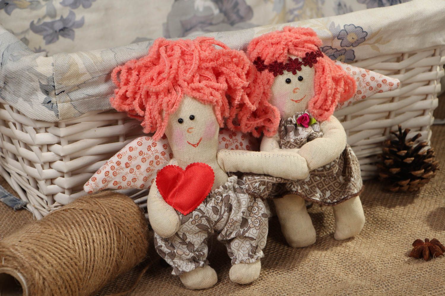 Handmade soft toy Angels in Love photo 5