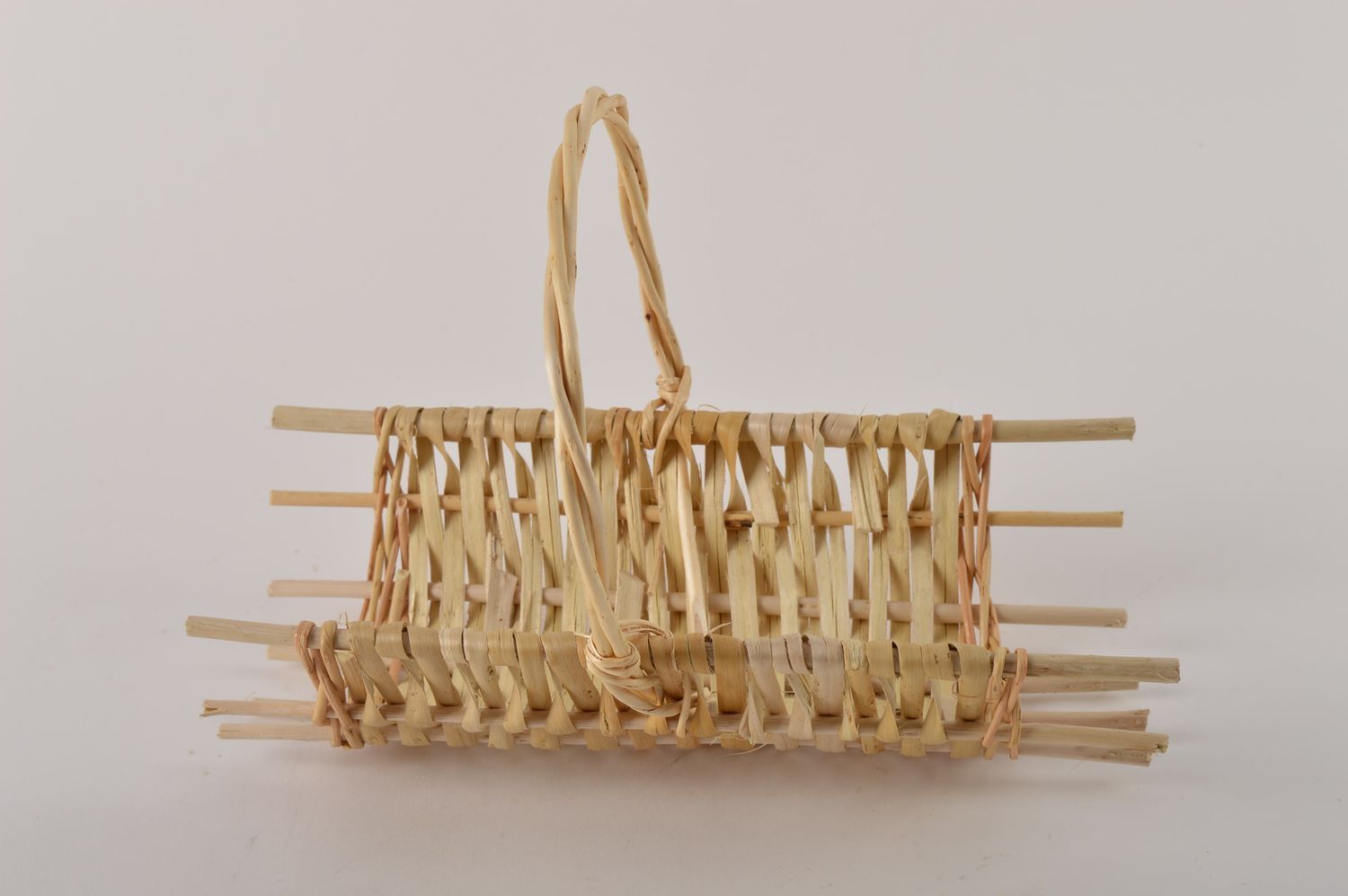 Handmade designer woven basket unusual present for woman interior element photo 3