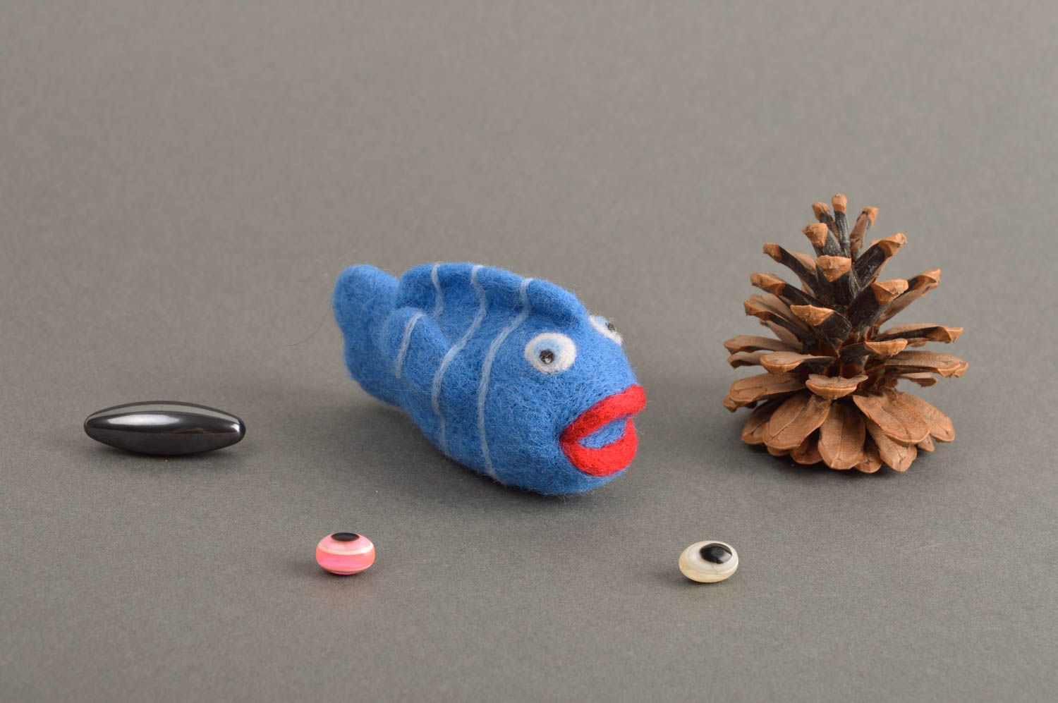 Валяная игрушка рыбка ручной работы валяная игрушка из шерсти мягкая игрушка фото 1