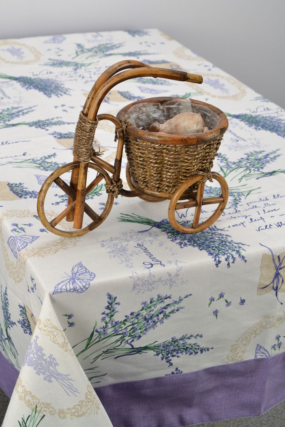 Rectangular fabric tablecloth Lavender photo 3