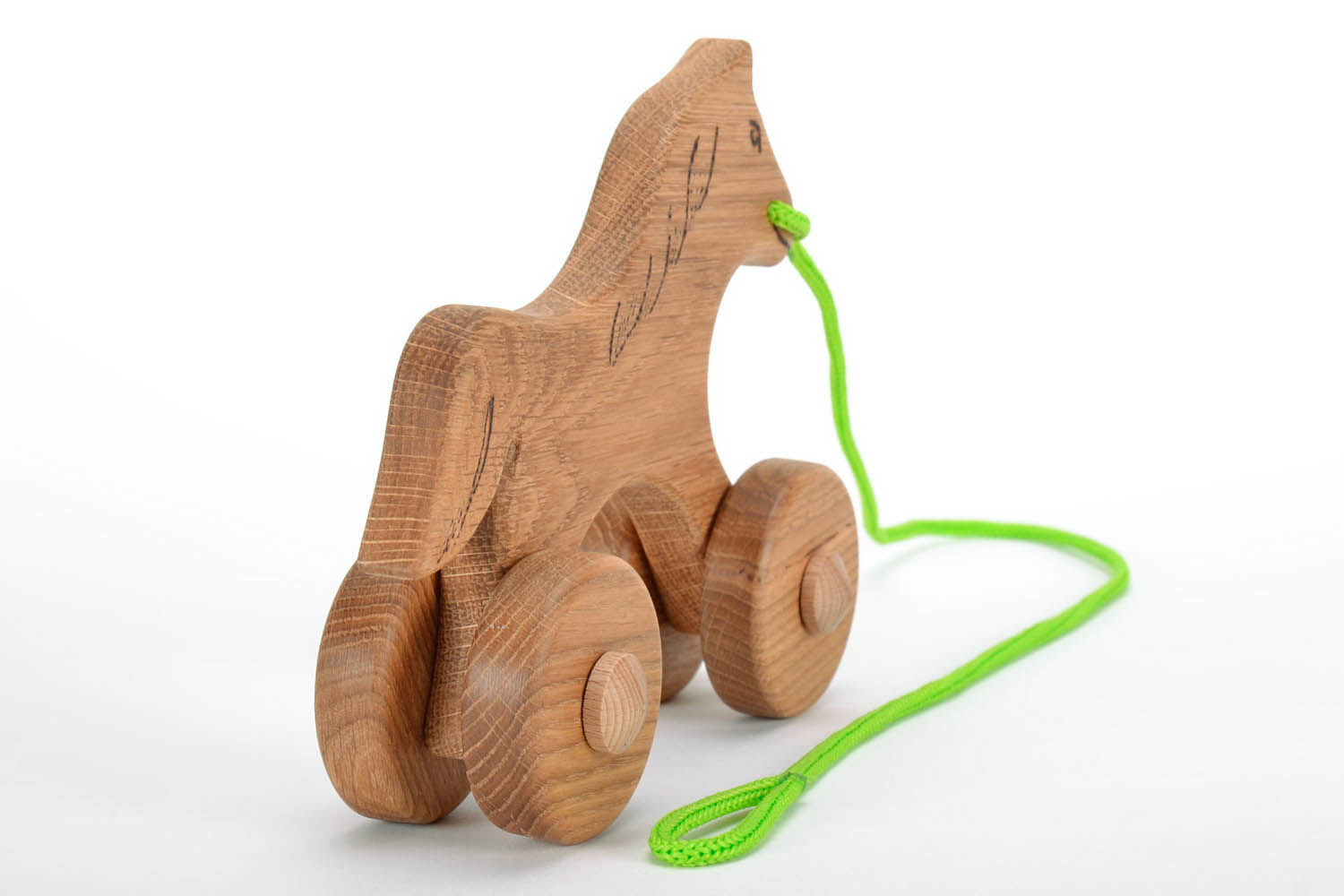 Wooden toy on wheels Horse photo 4