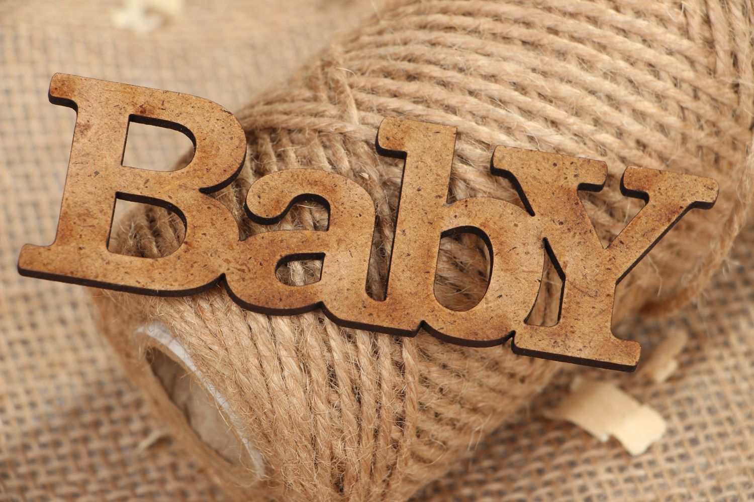 Plywood craft blank lettering Baby photo 4