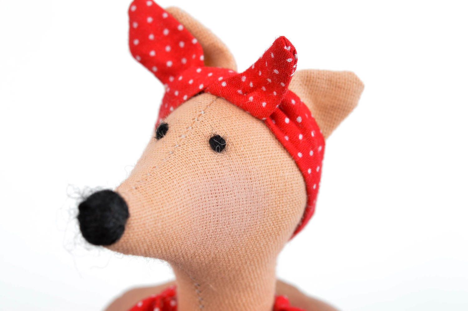 Fuchs Spielzeug handmade schönes Stoff Kuscheltier tolles Geschenk für Kinder foto 5