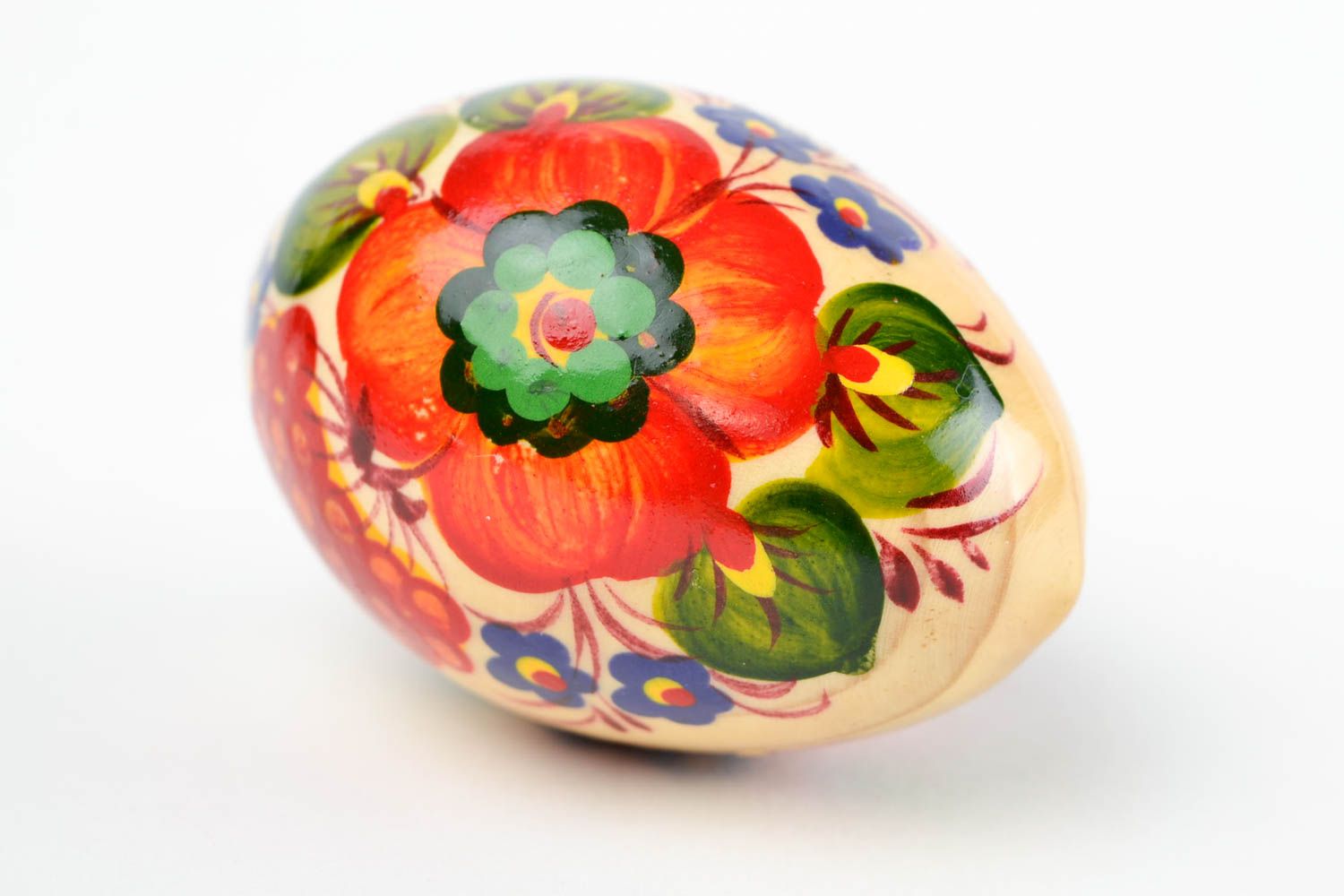 Huevo pintado de madera artesanal decoración para Pascua regalo original foto 4