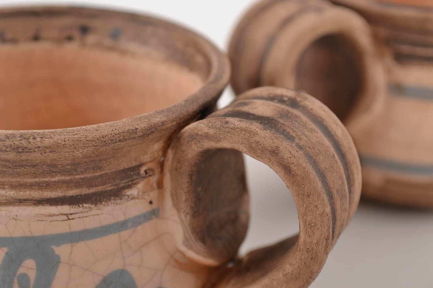 Handmade Kaffee Tassen Keramik Geschirr Küchen Zubehör originelle Geschenke 2Stk foto 4