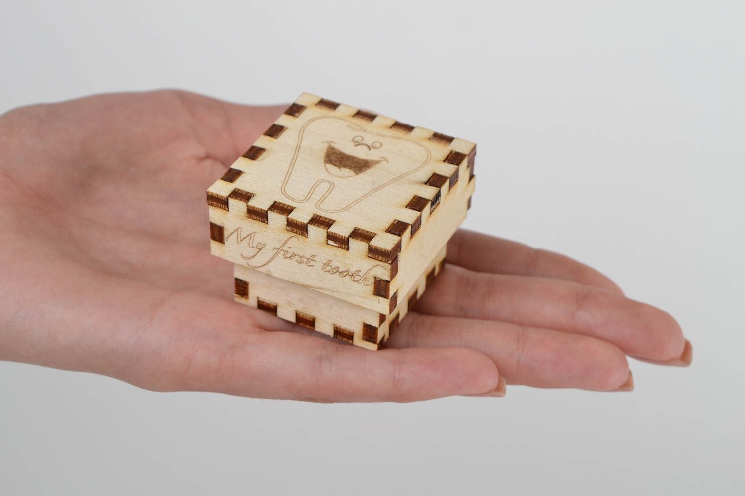 Handmade unusual jewelry box wooden blank for creativity designer decor photo 2