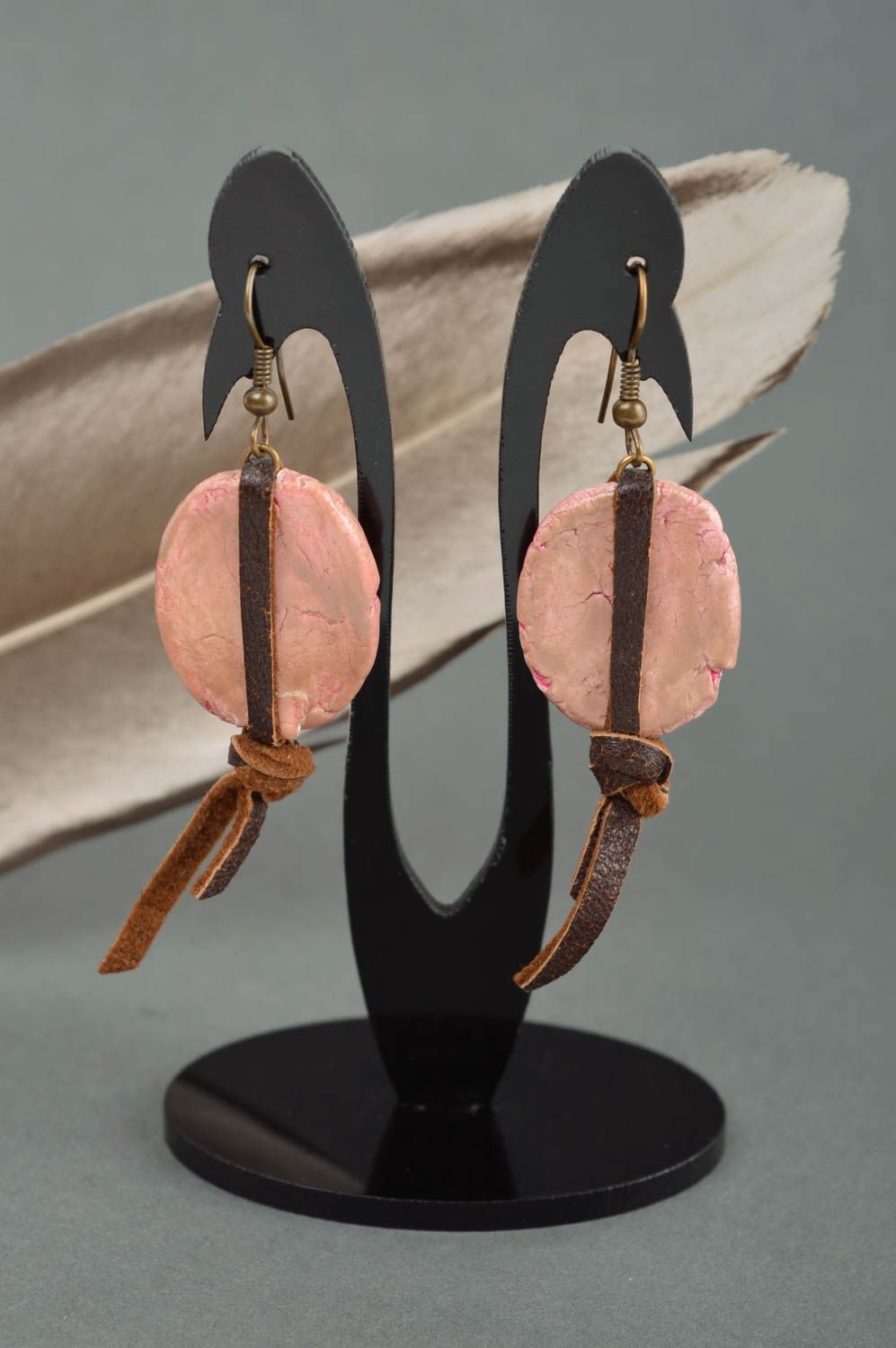 Unusual handmade plastic earrings polymer clay ideas artisan jewelry designs photo 1