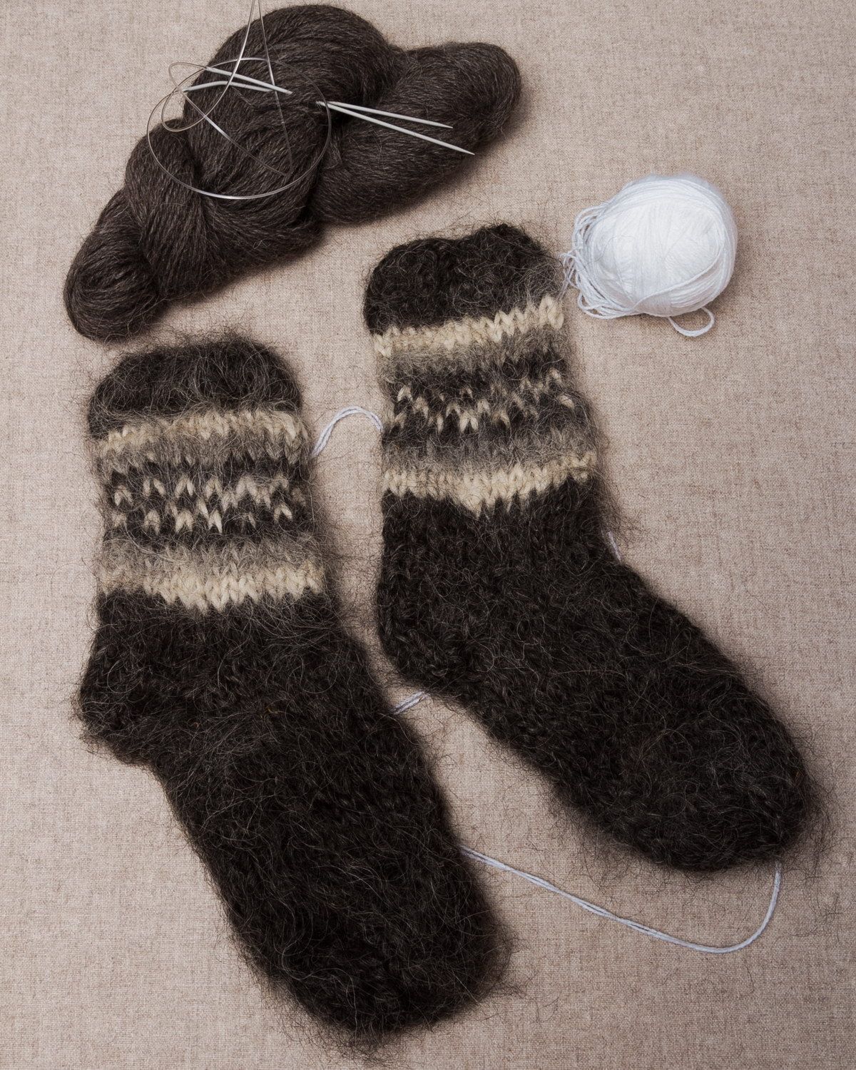 Men's hand knitted socks photo 1