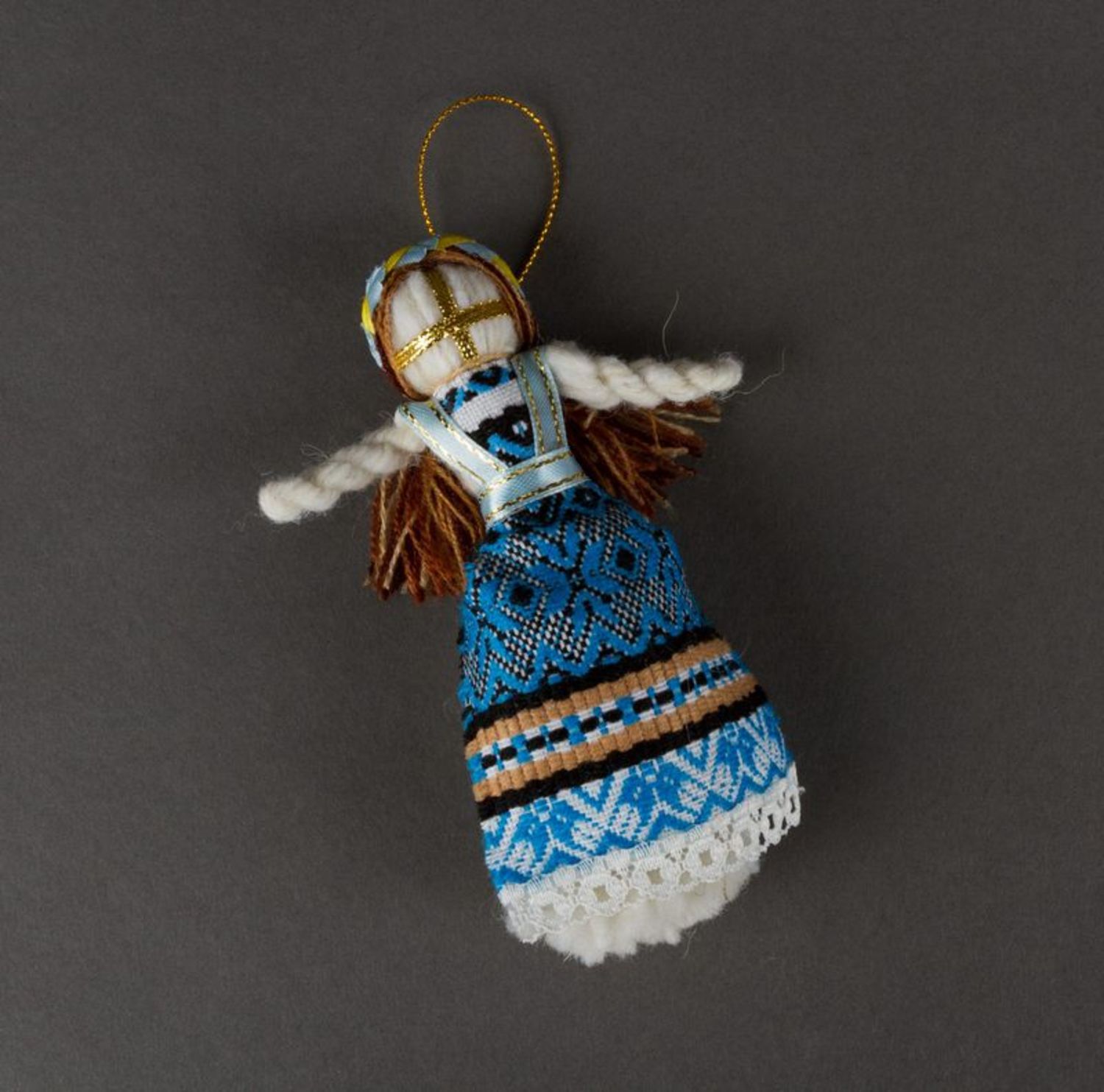 Bambola etnica di stoffa fatta a mano Amuleto talismano Portachiavi bambola
 foto 3