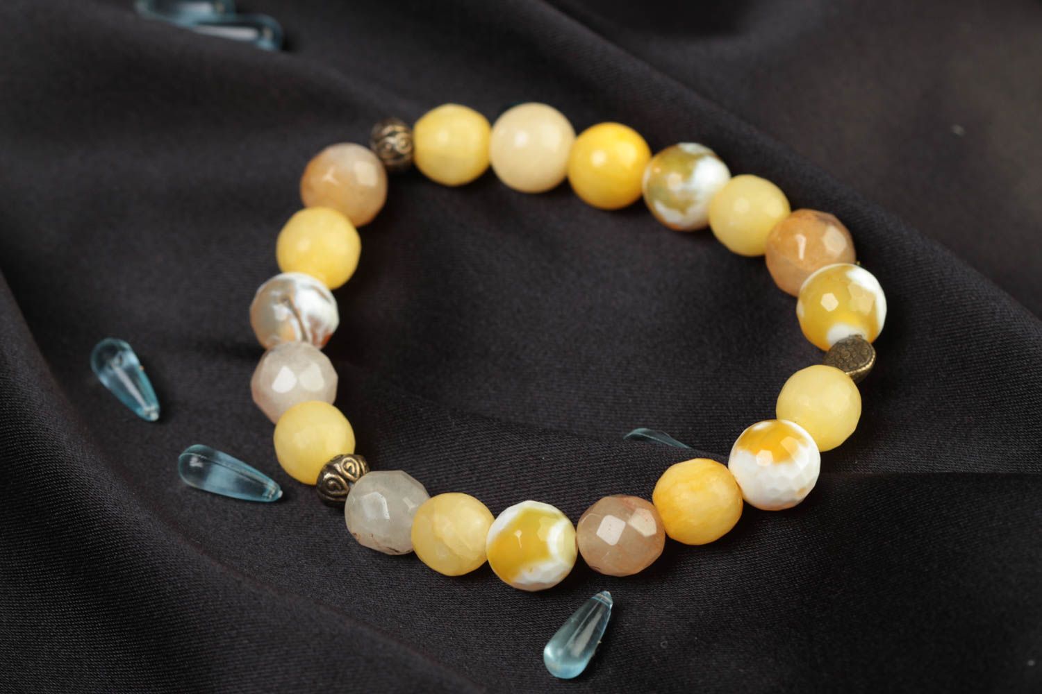 Handmade bracelet unusual bracelet designer accessory gift ideas stone jewelry photo 1