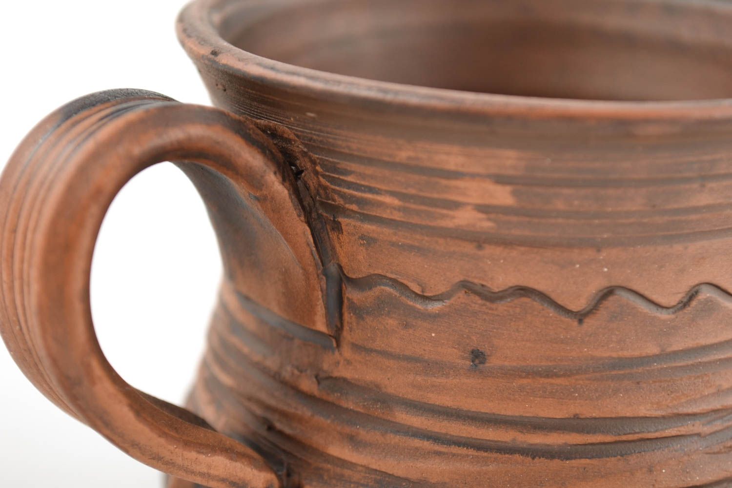 Tasse céramique Mug original fait main 20 cl marron écologique Vaisselle design photo 2