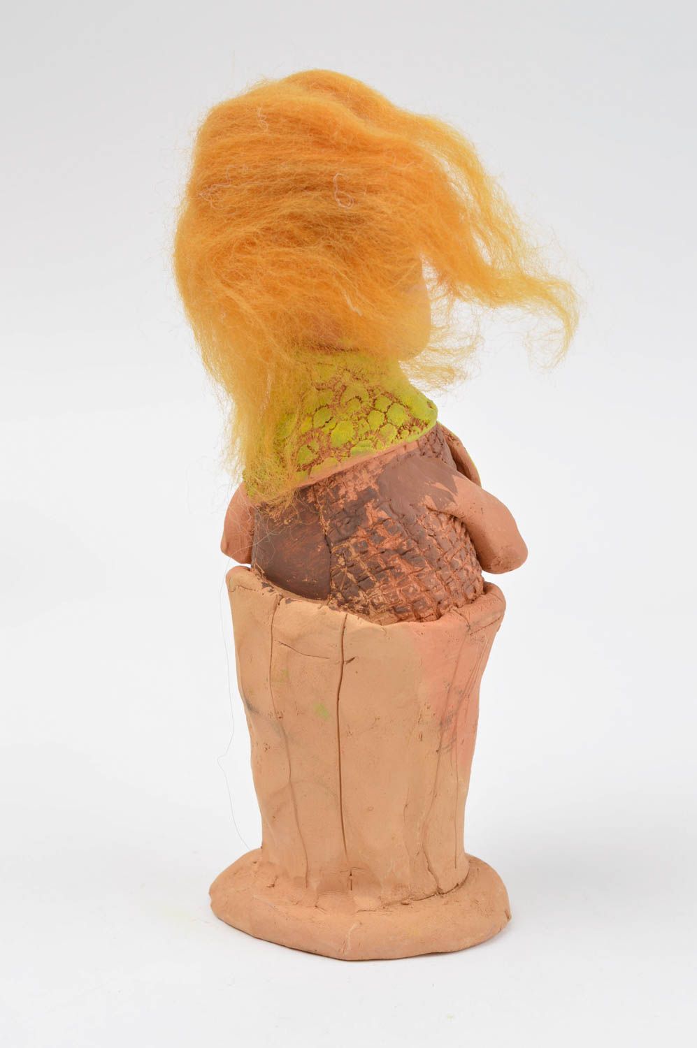 Keramik Deko handmade Figur aus Ton Tier Statue für Interieur Miniatur Figur foto 4