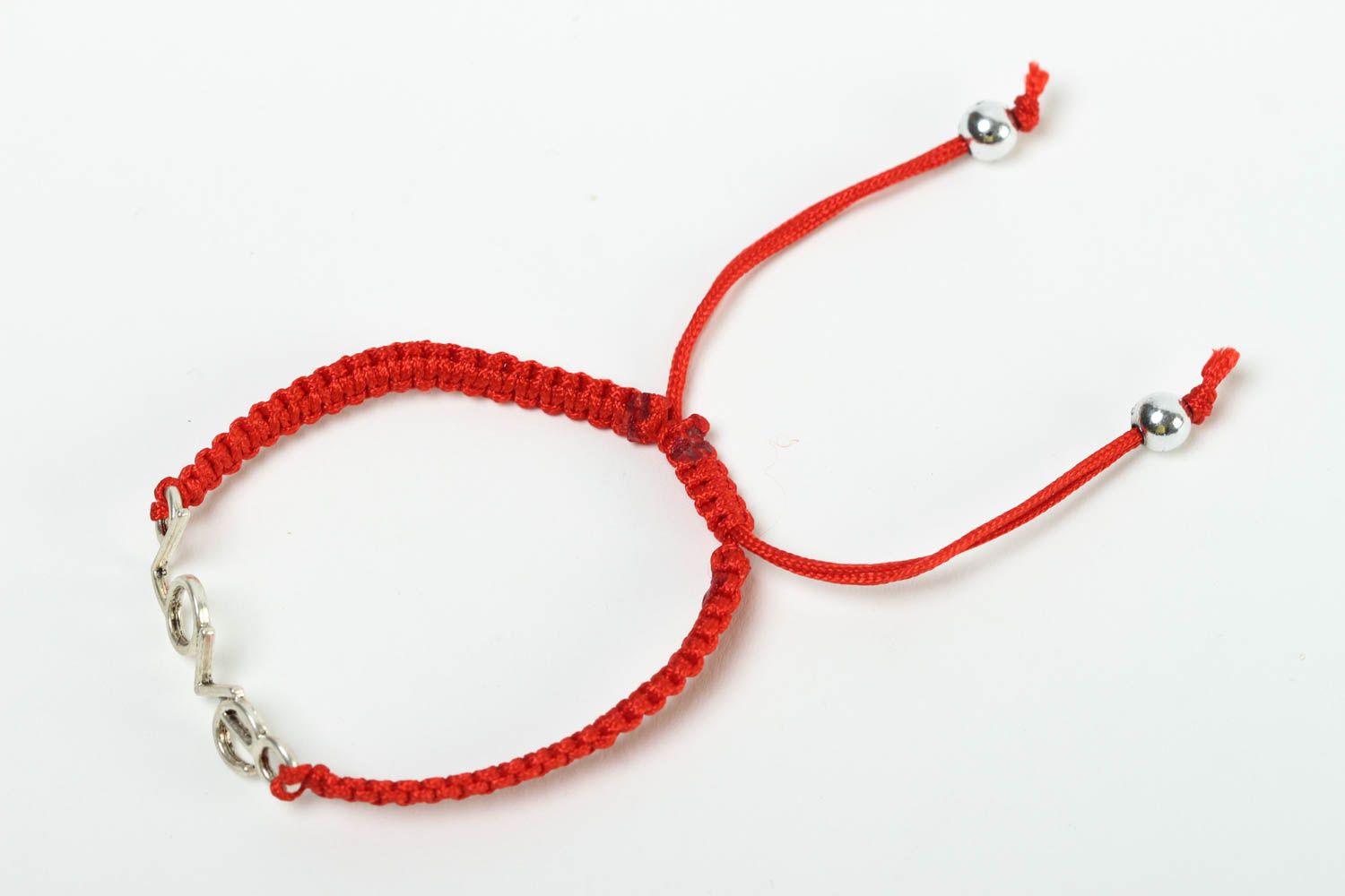 Handmade Damen Accessoire exklusiver Schmuck rotes Armband Geschenk für Frauen foto 2