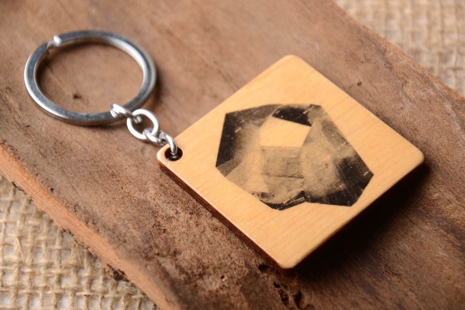 Handmade keychain wooden keyrings designer accessories souvenir ideas photo 1