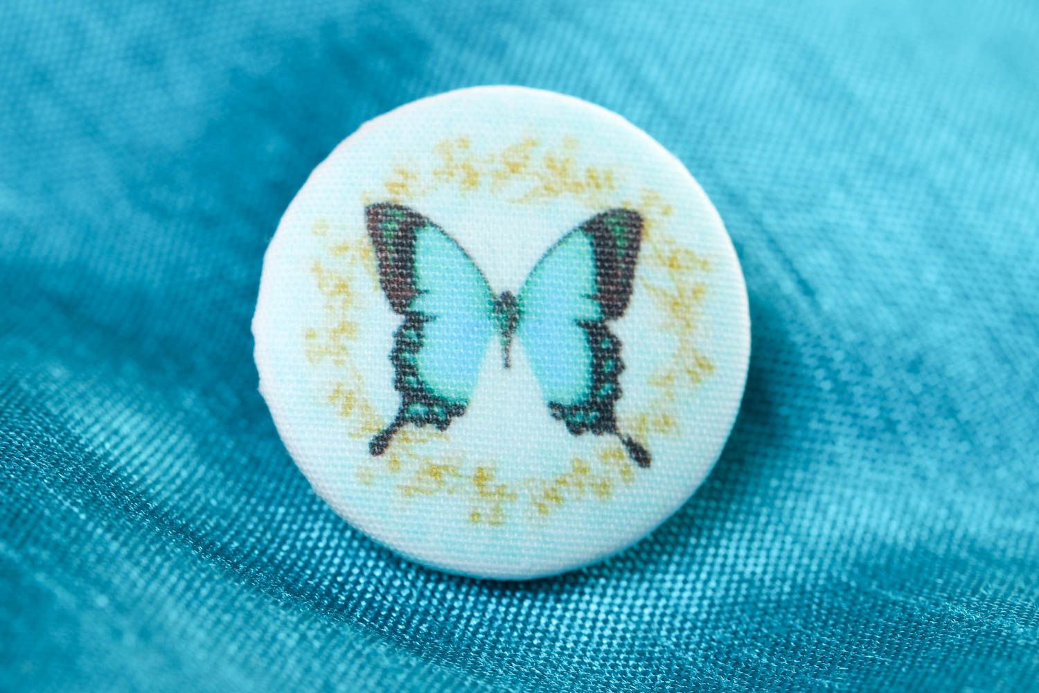 Botón bonito hecho a mano accesorio para ropa botón para manualidades Mariposa foto 1