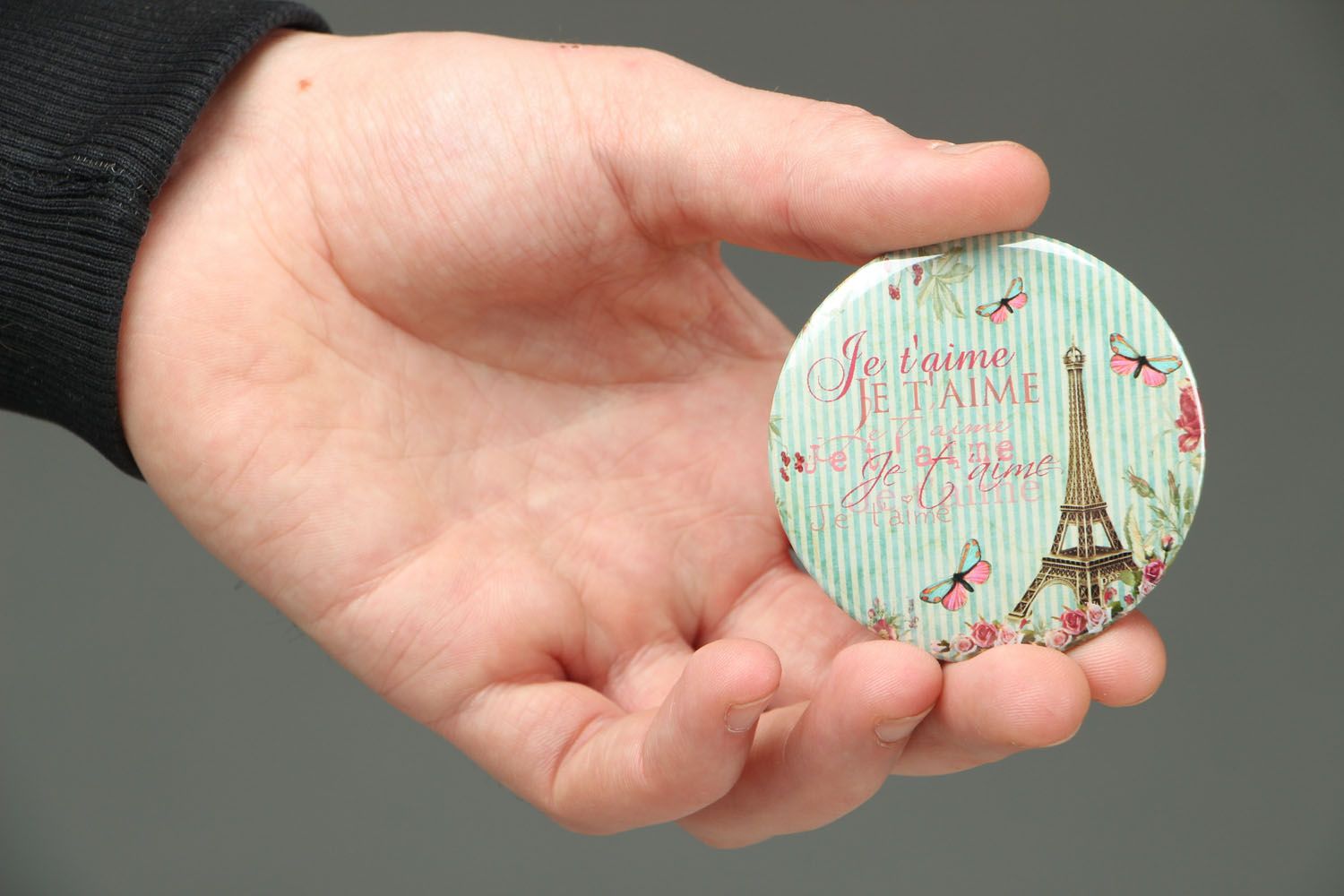 Handmade Taschenspiegel Paris foto 3