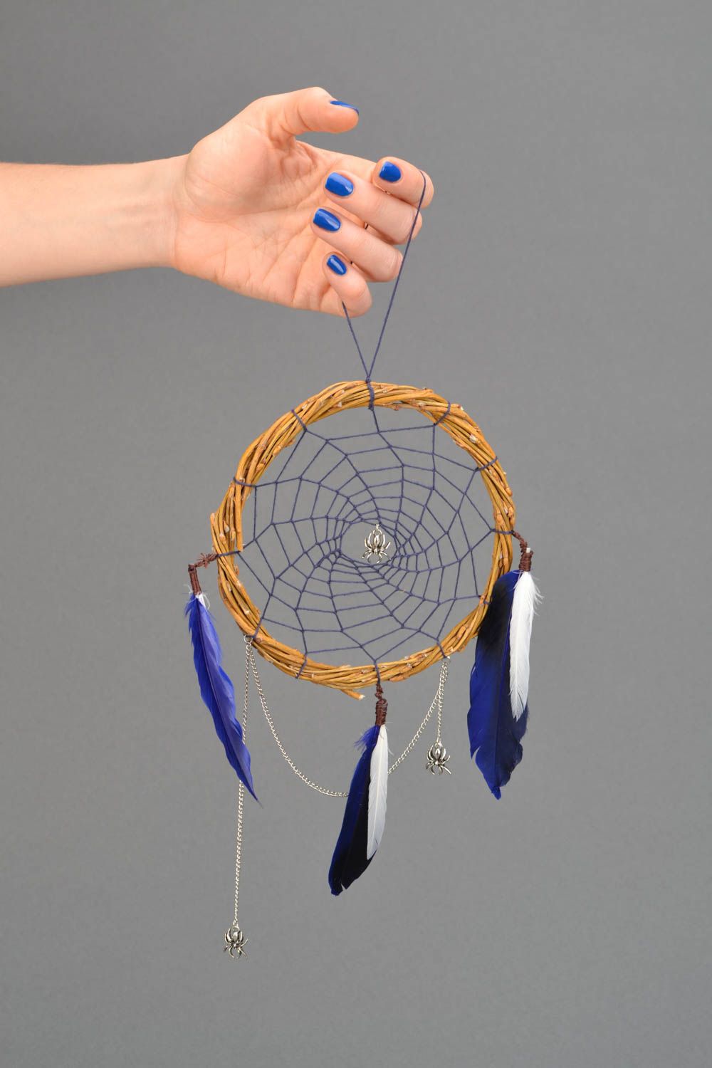 Dreamcatcher with duck feathers photo 2