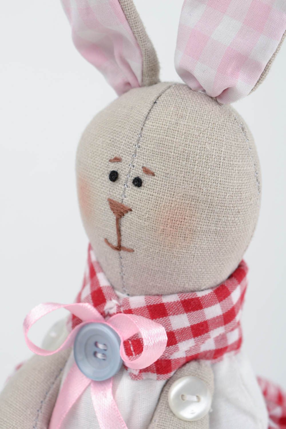 Игрушка заяц авторская игрушка ручной работы в платье стильный подарок подруге фото 3