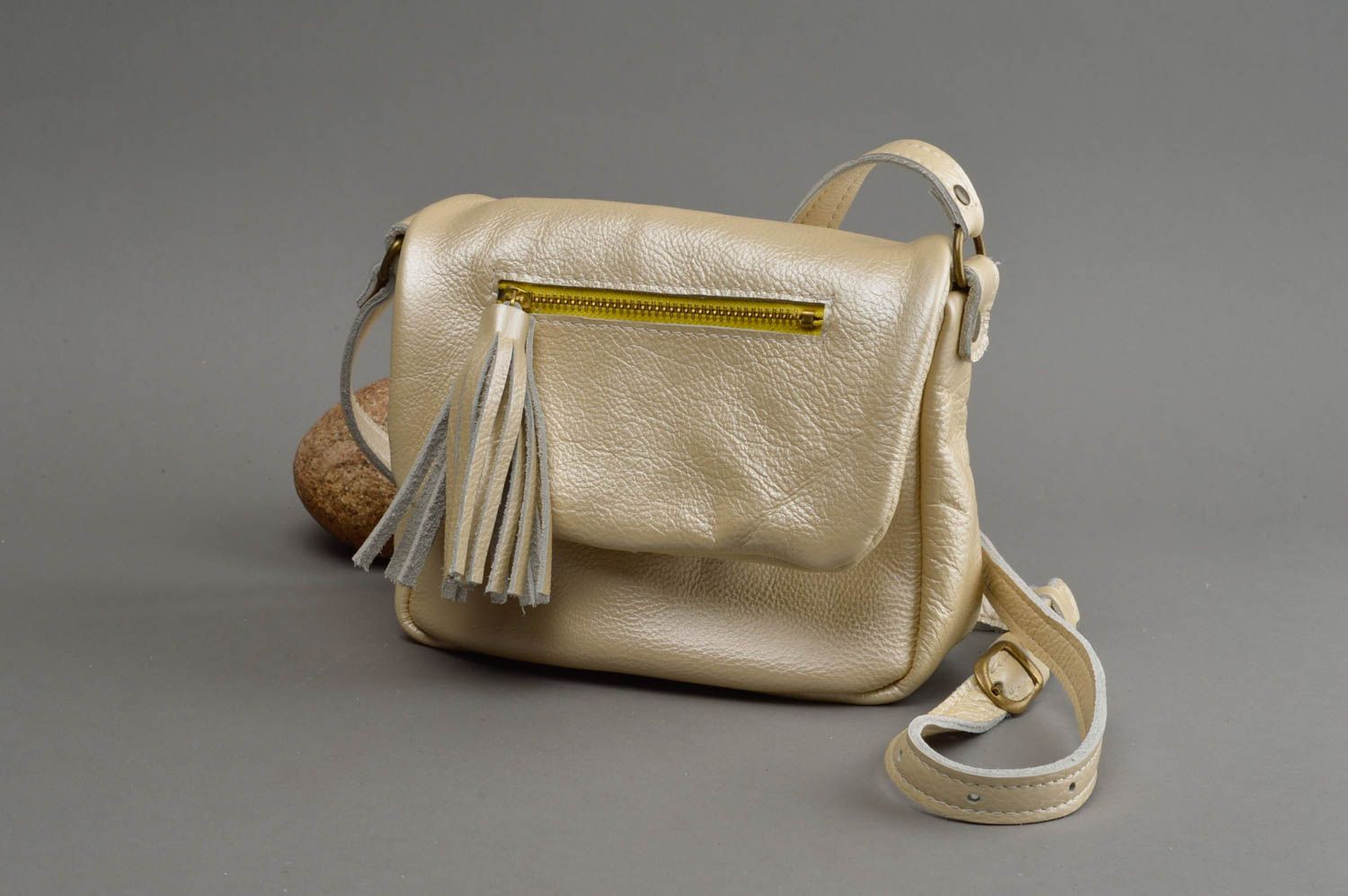 Unusual small handmade leather handbag shoulder bag designs leather goods photo 1